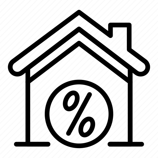 Credit, house, interest, mortgage, percent, percentage, rate icon - Download on Iconfinder