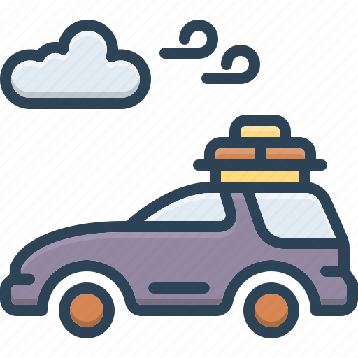 Automobile, journey, tour, passage, iteration, transport, conveyance icon - Download on Iconfinder