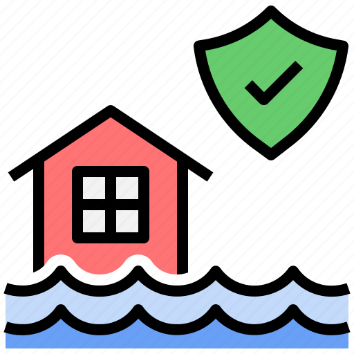 Flood, house, insurance, coverage, protect, disaster icon - Download on Iconfinder