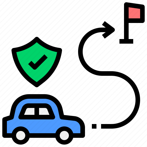 Travel, insurance, protect, route, safe, destination, finish icon - Download on Iconfinder