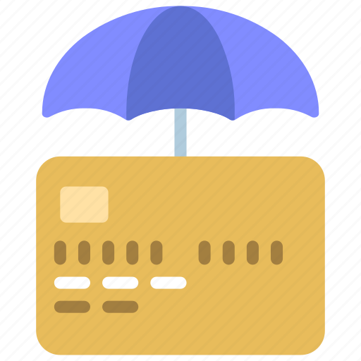 Credit, card, insured, debit, umbrella icon - Download on Iconfinder