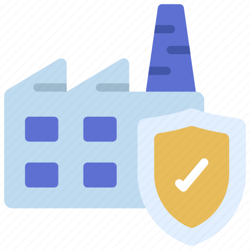 Factory, protection, insured, shield icon - Download on Iconfinder