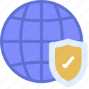 internet, cover, insured, globe, grid, shield