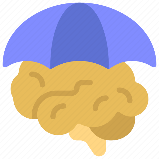 Mental, insured, brain, umbrella icon - Download on Iconfinder
