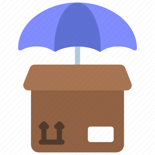 Postal, package, cover, insured, umbrella, box icon - Download on Iconfinder