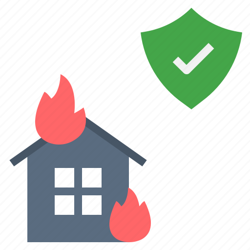 House, fire, insurance, coverage, protect, accident, security icon - Download on Iconfinder