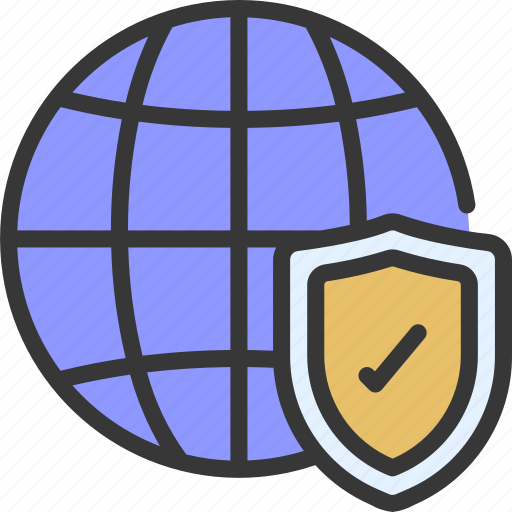 Internet, cover, insured, globe, grid, shield icon - Download on Iconfinder