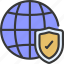 internet, cover, insured, globe, grid, shield 