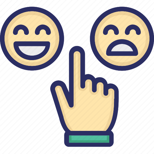 Hand, happy, rating, select, unhappy icon - Download on Iconfinder