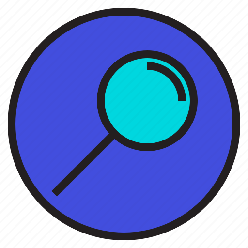 Circle, glass, magnifying, sign icon - Download on Iconfinder
