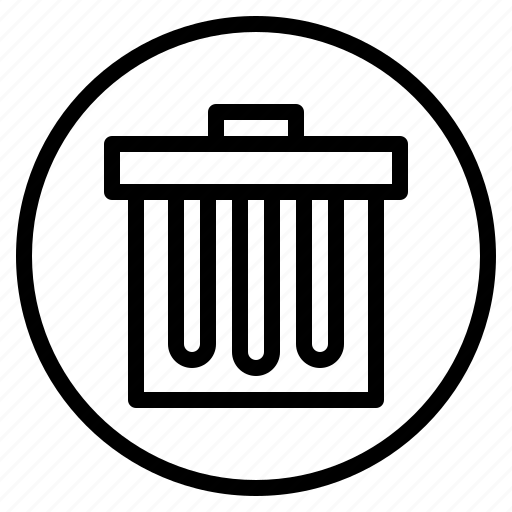 Bin, circle, sign icon - Download on Iconfinder