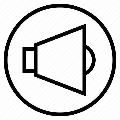 Circle, sign, speaker icon - Download on Iconfinder
