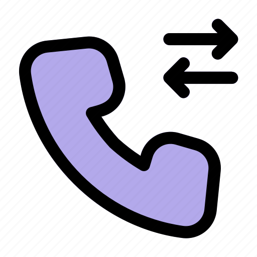 Phone, calling, forwaded, incoming, communication icon - Download on Iconfinder
