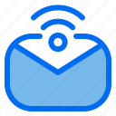 envelope, mail, wifi, communication, message