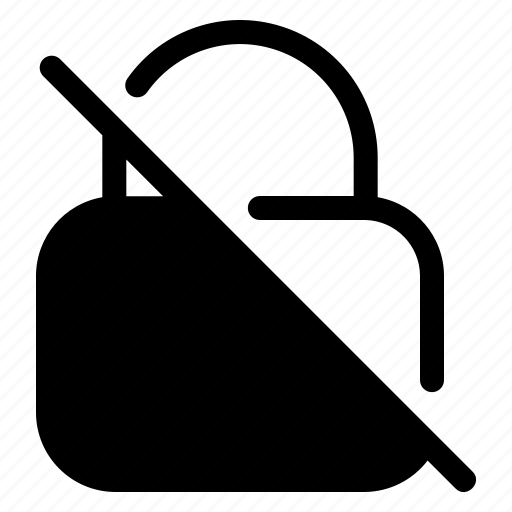 Padlock, slash, keyhole, security, protect icon - Download on Iconfinder