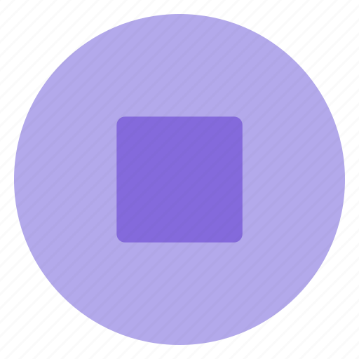 Stop, circle, multimedia, button icon - Download on Iconfinder