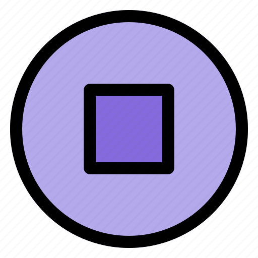 Stop, circle, multimedia, button icon - Download on Iconfinder