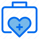 medic, kit, briefcase, heart, medical 