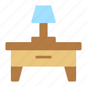 lamp table, lamp desk, furniture, interior