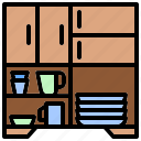 cabinet, crockery, faience, furniture, kitchen, tableware