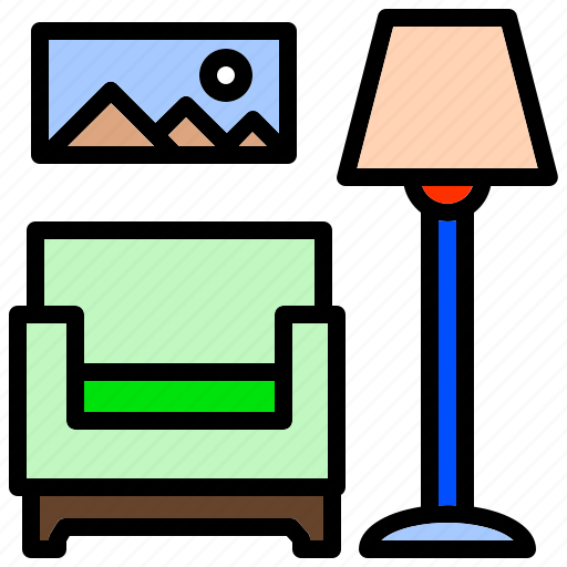 Front, interior, living, parlor, room, sitting icon - Download on Iconfinder