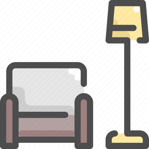 Furniture, home, house, interior, lamp, living room, sofa icon - Download on Iconfinder