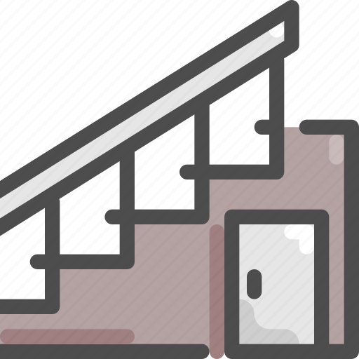 Building, furniture, home, house, interior, stair, staircase icon - Download on Iconfinder