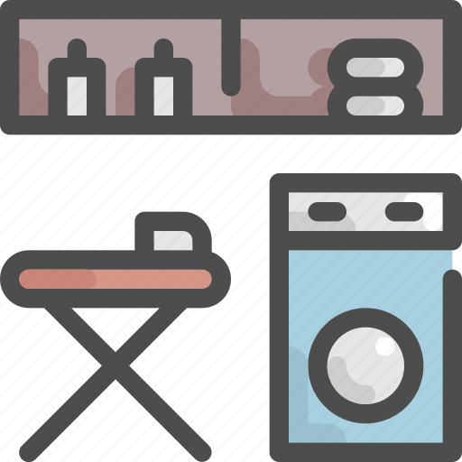 Clean, furniture, house, interior, iron, machine, washing icon - Download on Iconfinder