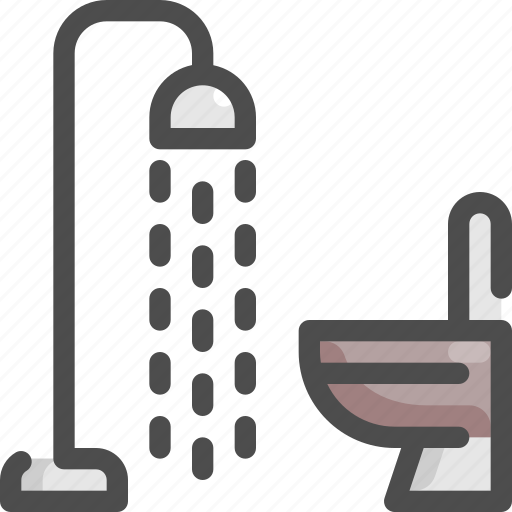 Bathroom, furniture, house, hygiene, interior, shower, toilet icon - Download on Iconfinder