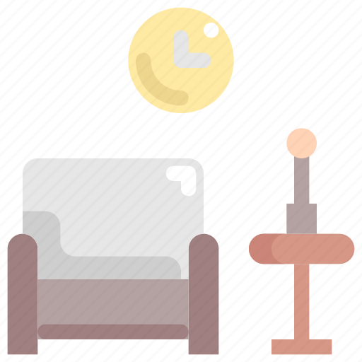 Clock, furniture, house, interior, lamp, living room, sofa icon - Download on Iconfinder