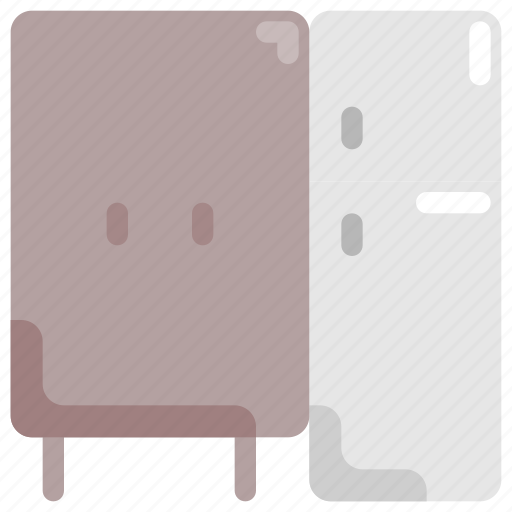 Furniture, house, interior, kitchen, pantry, refrigerator, room icon - Download on Iconfinder