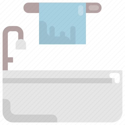Bath, bathtub, furniture, house, interior, showel, shower icon - Download on Iconfinder
