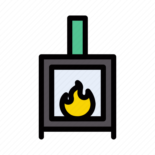 Home, flame, burn, chimney, fireplace icon - Download on Iconfinder