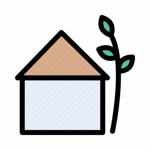 Home, house, plant, green, nature icon - Download on Iconfinder