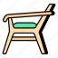 wooden chair, seat, sitting, armless chair, furniture 