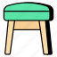 stool, seat, sitting, backless chair, furniture 