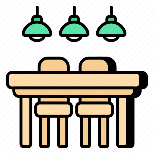 Dining table, table chairs, furniture, interior table, tabletop icon - Download on Iconfinder