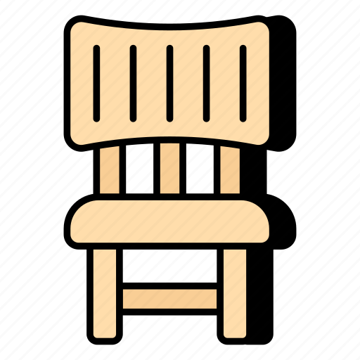 Wooden chair, seat, sitting, armless chair, furniture icon - Download on Iconfinder