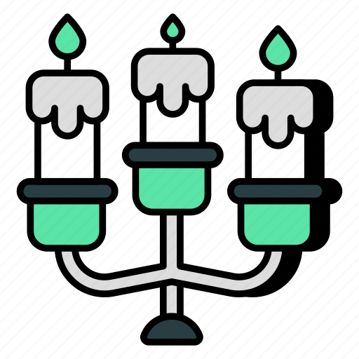 Candle stand, chandelier, candle burning, candlesticks, paraffins icon - Download on Iconfinder
