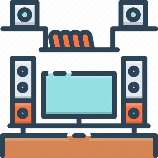 Audio, entertainment, living, living room, room, speaker, television icon - Download on Iconfinder