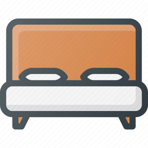 Bed, bedroom, double, furniture, hotel, sleep icon - Download on Iconfinder