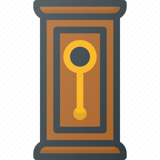 Clock, decoration, floor, furniture, grandfather, pendulum icon - Download on Iconfinder