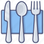 cutlery, fork, knife, spoon 