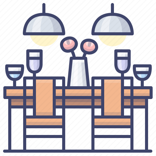 Chairs, dinner, interior, table icon - Download on Iconfinder