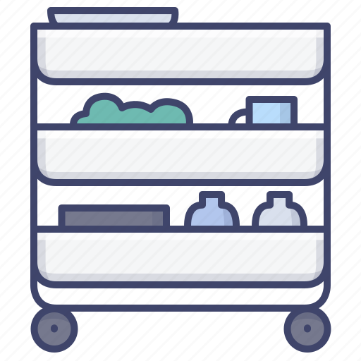 Kitchen, shelf, storage, trolley icon - Download on Iconfinder