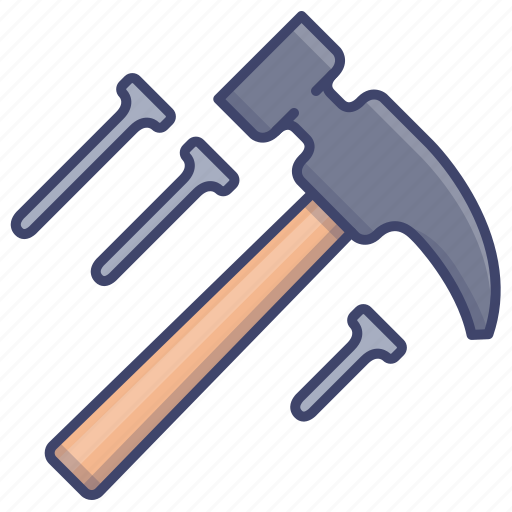 Carpenter, hammer, nails, tools icon - Download on Iconfinder