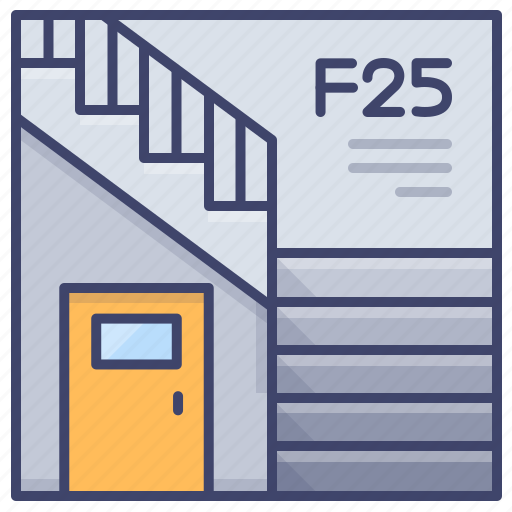 Exit, staircase, stairs, stairwell icon - Download on Iconfinder