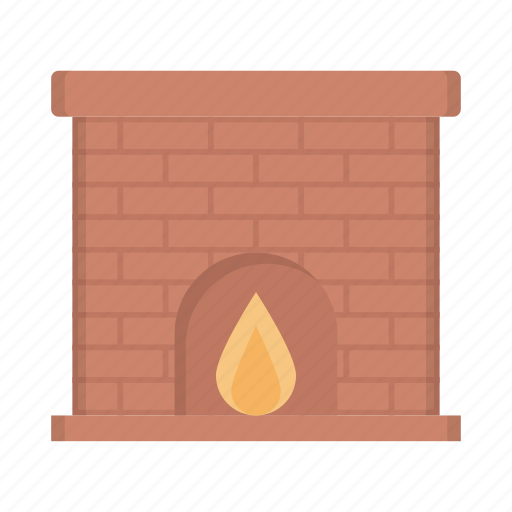Chimney, fireplace, bonfire, interior, furniture icon - Download on Iconfinder