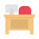 desk, table, chair, interior, furniture