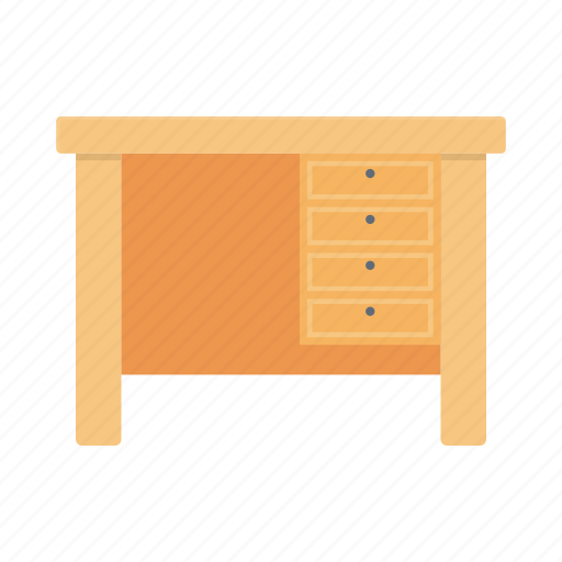 Desk, table, furniture, interior, drawer icon - Download on Iconfinder